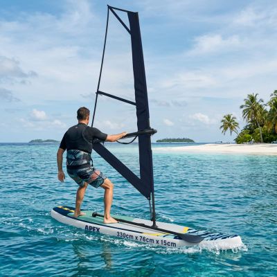 vidaXL Inflatovateľná SUP doska s plachtou APEX 330 x 76 x 15 cm Modrá