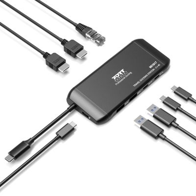 PORT CONNECT Cestovná dokovacia stanica USB-C, 2×4K, 7portov, PD100W