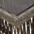 vidaXL Záhradný zdvíhací stôl Sivá 100 x 55 x 37 cm Twist ratan a sklo