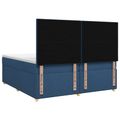 vidaXL Posteľ boxspring s matracom Modrá 200 x 200 cm Látka