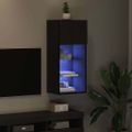 vidaXL Nástenný TV kabinet 40,5 x 30 x 90 cm Čierny dub