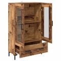 vidaXL Highboard Staré drevo 69,5 x 31 x 115 cm Kompozitné drevo