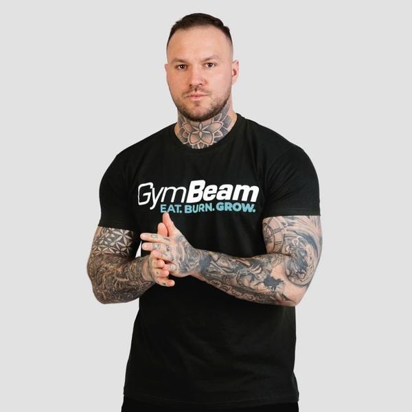 Tričko Grow Black - GymBeam, veľkosť M, veľkosť oblečenia M