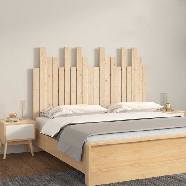 vidaXL Nástenné čelo postele 127,5x3x80 cm masívna borovica