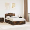 vidaXL Rám postele Údený Dub 135 x 190 cm Inžinierske drevo