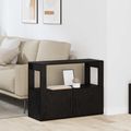 vidaXL Servírovacia skriňa Čierny dub 80 x 30 x 60 cm Kompozitné drevo