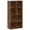 vidaXL Knižnica/komoda dymový dub 66x30x130 cm spracované drevo