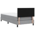 vidaXL Posteľ s pružinovým rámom Svetlosivá 100 x 200 cm látka