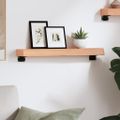 vidaXL Nástenná polica bledohnedá 60x10x6 cm ošetrený dubový masív