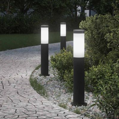 vidaXL Stĺpikové svetlá 3 ks 50 cm nehrdzavejúca oceľ IP44