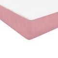 vidaXL Posteľný rám boxsping s matracmi ružová 200x220 cm zamat