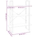 vidaXL Knižnica s 5 policami, sivá sonoma 80x30x175cm kompozitné drevo