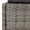 vidaXL Lehátko so skladacou strechou sivé 200x114x128 cm polyratan