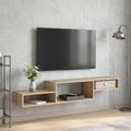 vidaXL Nástenný TV kabinet Nástenná montáž Dub sonoma 150 x 28 x 26 cm