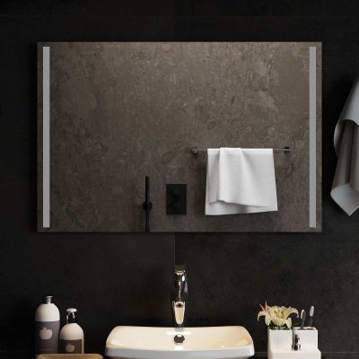 vidaXL Zrkadlo do kúpeľne s LED Priehľadná 90 x 60 cm tvrdené sklo