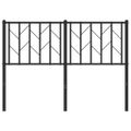 vidaXL Kovové náhradné čelo postele čierne 120 cm