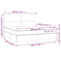 vidaXL Posteľný rám boxspring s matracom tmavosivý 200x200 cm zamat