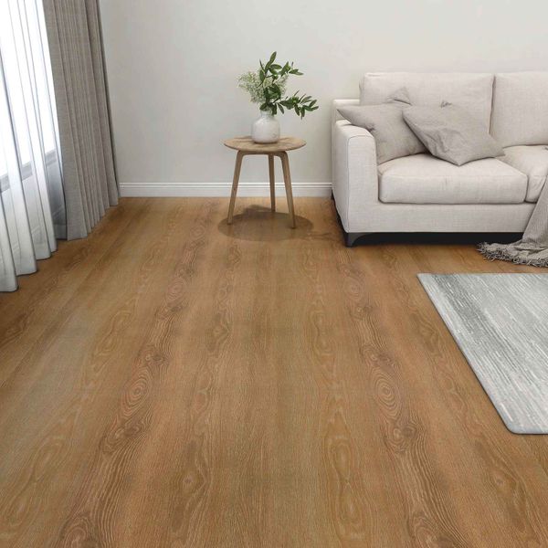 vidaXL Podlahové dosky 55 pcs Hnedá 5,11 m² PVC