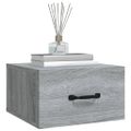 vidaXL Nástenný nočný stolík sivý dub sonoma 35x35x20 cm