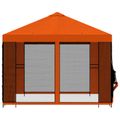 vidaXL Záhradný altánok so bočnými stenami 3 x 3 m Oranžová