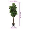vidaXL Umelý figovník 96 listov 80 cm zelený