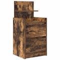 vidaXL Nočný stolík s 2 zásuvkami dymový dub 38x34x80 cm
