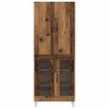 vidaXL Highboard 2 ks Staré drevo 69,5 x 34 x 180 cm Kompozitné drevo