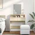 vidaXL Toaletný stolík so zrkadlom dub sonoma 80x41x144,5 cm
