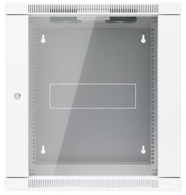 Ubiquiti UniFi 12U Rack Cabinet Wall SW Glass - Nástěnný rozvaděč, výška 12U, ventilátory, prosklené dveře, dvoudílný Rack, 12U, nástenný, sklenené dvere, ventilátory, 80 kg nosnost, 600 × 703 × 639 mm, bílý