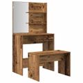 VidaXL súprava toaletného stolíka Old Wood Engineered Wood