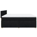 vidaXL Posteľný rám boxspring s matracom čierny 180x200 cm látka
