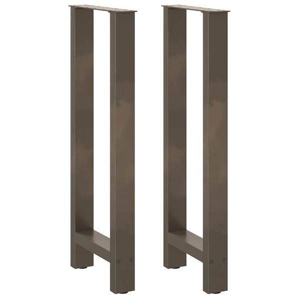vidaXL Nohy barového stola, prírodná oceľ, 2 ks, 50 x (100-101) cm, oceľ