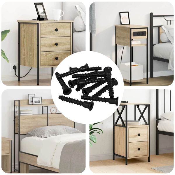 vidaXL Zásuvková skrutka s hlavou 3072 pcs Čierna 7 x 40 mm Železo