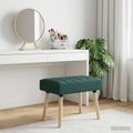 vidaXL Pruhovo prešitá lavica Tmavozelená 60 x 40 x 45 cm Látka