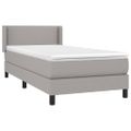 vidaXL Posteľný rám boxsping s matracom bledosivý 80x200 cm látka
