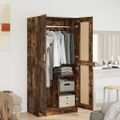 vidaXL Šatník dymový dub 82,5x51,5x180 cm spracované drevo