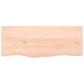 vidaXL Nástenná polica 100x40x(2-4) cm neošetrený dubový masív