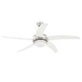 vidaXL Ozdobný stropný ventilátor s osvetlením 128 cm biely