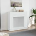 vidaXL Obloženie krbu biele 100x30x87,5 cm kompozitné drevo