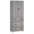 vidaXL Vysoká skrinka sivý dub sonoma 69,5x34x180 cm spracované drevo