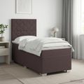 vidaXL Posteľ boxspring s matracom Tmavohnedá 100 x 200 cm Látka
