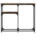 vidaXL Konzolový stolík dymový dub 75x22,5x75 cm kompozitné drevo