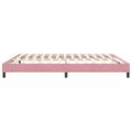 vidaXL Posteľný rám boxsping bez matracom ružový 180x210 cm zamat