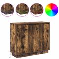 vidaXL LED komoda Dymová dub 90 x 32 x 75 cm Kompozitné drevo