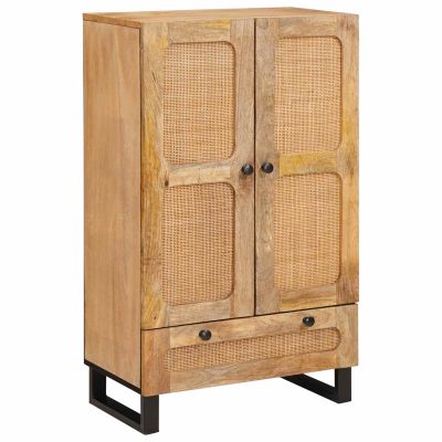 vidaXL Highboard s dverami Hnedá 40 x 33 x 110 cm Masívne mango drevo