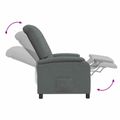 vidaXL Masážne relaxačné kreslo Tmavosivá Látka