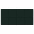 vidaXL Nástenné panely 12 ks tmavozelené 60x30 cm zamat 2,16 m²