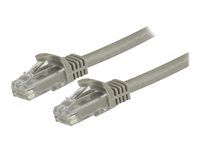 Startech 1.5m CAT6 Ethernet Cable, 10 Gigabit Snagless RJ45 650MHz 100W PoE Patch Cord, CAT 6 10GbE UTP Network Cable w/Strain Relief, Grey, Wiring is UL Certified/TIA - Category 6 - 24AWG (N6PATC150CMGR) - Patch kábel - RJ-45 (M) do RJ-45 (M) - 1.5 m - UTP - CAT 6 - prevedenie bez hrbolku - sivá