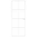 vidaXL Interiérové dvere biele 76x201,5 cm tvrdené sklo a hliník úzke