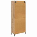 vidaXL Highboard Remeselný dub 69,5 x 34 x 180 cm Kompozitné drevo
